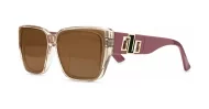 Women's polarised sunglasses with wide gold detailed temples