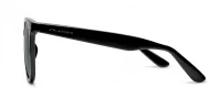 Kiri large round black polarised sunglasses G15 lenses oversized frame