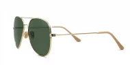 Classic gold metal aviator UV400 sunglasses with super dark G15 glass lenses