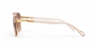 Classic squared aviator sunglasses with gold-tipped temples