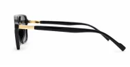 Classic squared aviator sunglasses with gold-tipped temples