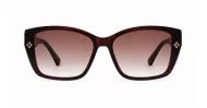 Women's rectangular sunglasses with gold frame detailing