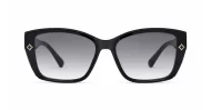 Women's rectangular sunglasses with gold frame detailing