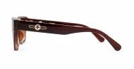 Women's rectangular sunglasses with gold frame detailing