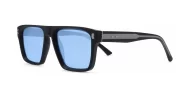 Men's UV400 squared sunglasses in matte finish with inner core wire temples