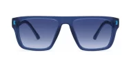 Men's UV400 squared sunglasses in matte finish with inner core wire temples