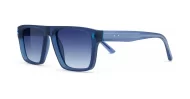 Men's UV400 squared sunglasses in matte finish with inner core wire temples
