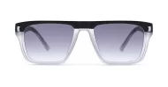 Men's UV400 squared sunglasses in matte finish with inner core wire temples