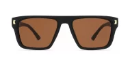 Men's UV400 squared sunglasses in matte finish with inner core wire temples