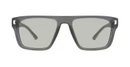 Men's UV400 squared sunglasses in matte finish with inner core wire temples