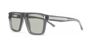 Men's UV400 squared sunglasses in matte finish with inner core wire temples