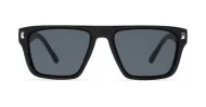 Men's UV400 squared sunglasses in matte finish with inner core wire temples