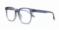 Translucent blue grey TR90 blue blocker glasses with matching frame and temples