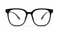 Shiny black TR90 blue blocker glasses with matching frame and temples