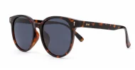 iPOP Vesper large round polarised sunnies in [colour] with gold detail and super dark lenses