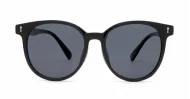 iPOP Vesper large round polarised sunnies in [colour] with gold detail and super dark lenses