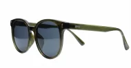 iPOP Vesper large round polarised sunnies in [colour] with gold detail and super dark lenses