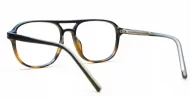 Tortoise aviator blue light glasses with gold bridge and temple detailing