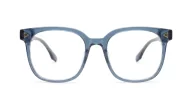 Translucent blue grey TR90 blue blocker glasses with matching frame and temples