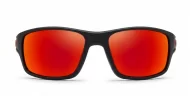 Blackwater Revo matte black sports wrap polarised sunglasses super dark mirror lenses