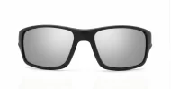 Blackwater Revo matte black sports wrap polarised sunglasses super dark mirror lenses
