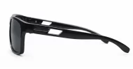 Brock SD men's sports sunglasses with superdark grey lenses and matte black frames