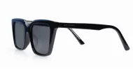 Oreo Black cat-eye polarised sunglasses with smoke lenses