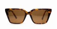 Oreo tortoise cat-eye polarised sunglasses warm brown finish
