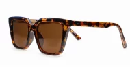 Oreo tortoise cat-eye polarised sunglasses warm brown finish