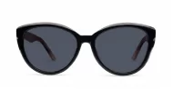 iPOP Talia polarised cat eye sunglasses in [translucent brown with brown lenses / black with dark grey lenses]