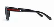 iPOP Outlaw polarised sunglasses in black with red stripe temple detail
