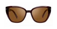 iPOP Juno large polarised cat eye sunglasses for women with gold inlay detail