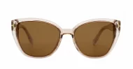 iPOP Juno large polarised cat eye sunglasses for women with gold inlay detail