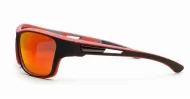Mason Red men's sports sunglasses with red mirror lenses and matte black soft touch frames