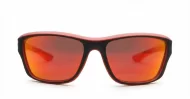 Mason Red men's sports sunglasses with red mirror lenses and matte black soft touch frames