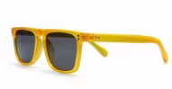 The Otis small retro flat-top UV400 sunglasses unisex in three colours with super dark lenses