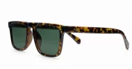 The Otis small retro flat-top UV400 sunglasses unisex in three colours with super dark lenses