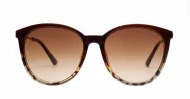 The Ruby oversized round UV400 sunglasses with gold metal temples and gradient lenses