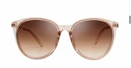 The Ruby oversized round UV400 sunglasses with gold metal temples and gradient lenses