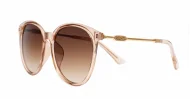 The Ruby oversized round UV400 sunglasses with gold metal temples and gradient lenses