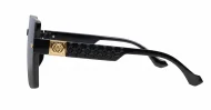 The Romy large square UV400 sunglasses with textured temples and gold detailing