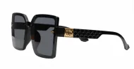 The Romy large square UV400 sunglasses with textured temples and gold detailing