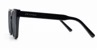 The Iconic Black soft cat-eye UV400 sunglasses for women with dark grey lense