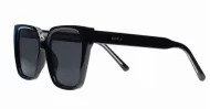 The Iconic Black soft cat-eye UV400 sunglasses for women with dark grey lense