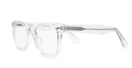 Vintage wayfarer anti blue light glasses with silver pip detailing and wire-core temples