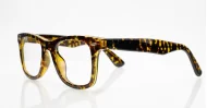 Vintage wayfarer anti blue light glasses with silver pip detailing and wire-core temples