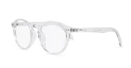 Large round anti blue light glasses with silver stud detail and flexible steel hinges