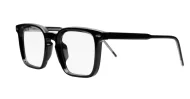 Chunky square black anti blue light glasses with wire-core temples and steel hinges