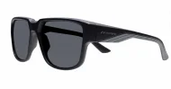 iPOP Cole flat top polarised sunnies in matte black with super dark lenses