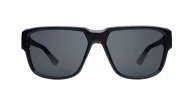 iPOP Cole flat top polarised sunnies in matte black with super dark lenses
